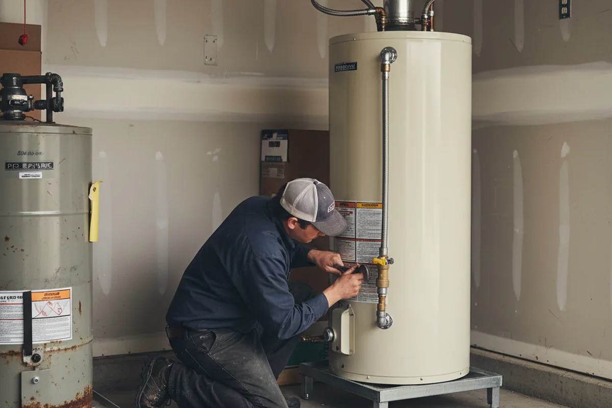 Water heater and shutoff valve replacement in Taylors